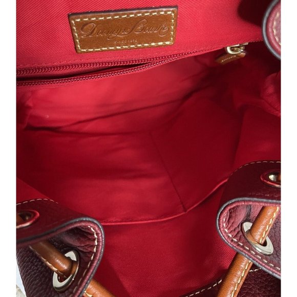 Dooney & Bourke Wine Red Color Pebble Grain Leather Large Murphy Backpack NWOT - Picture 13 of 15